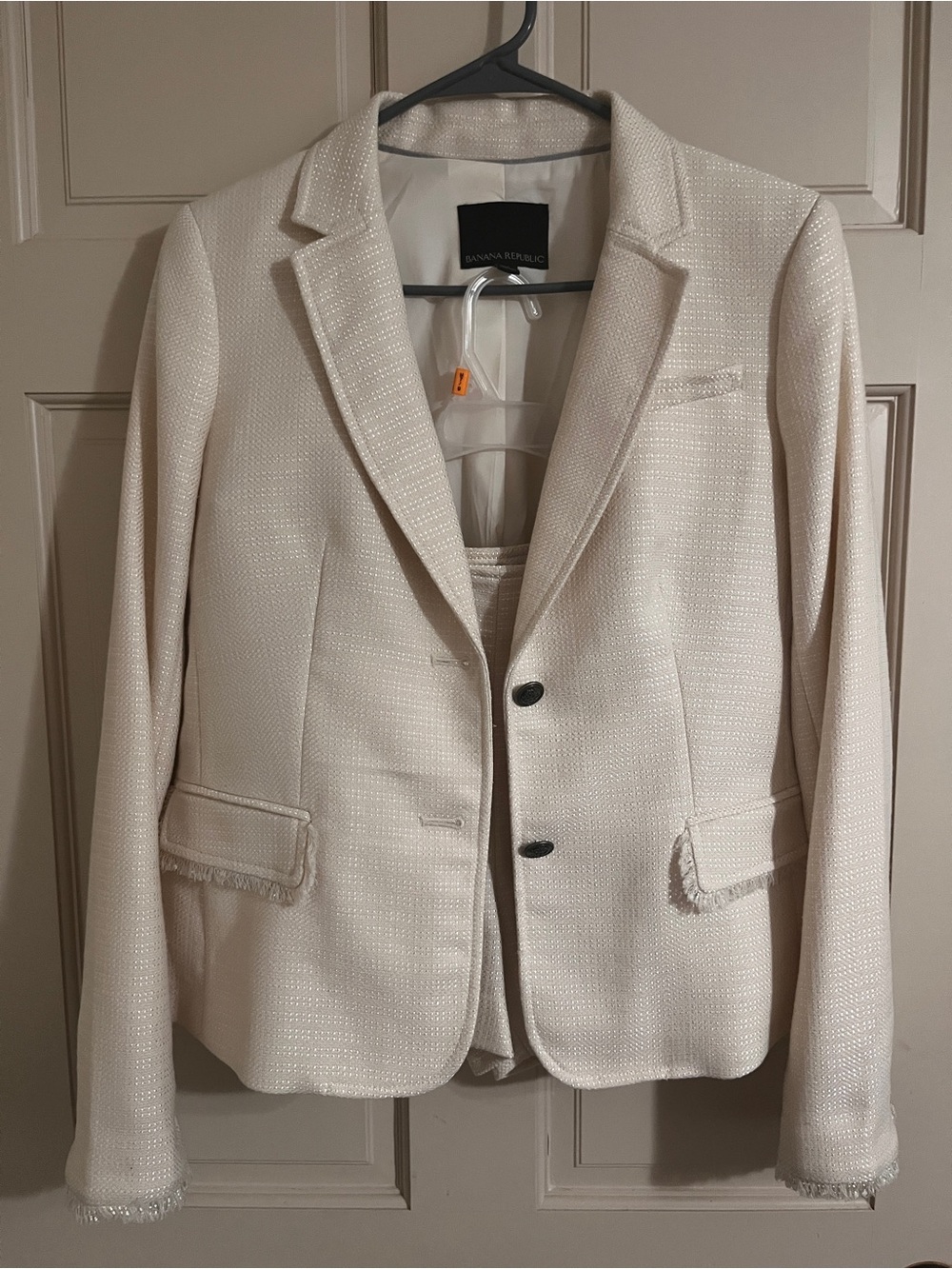 Banana Republic 2-Piece Metallic Tweed Suit Set (Blazer Size 4 / Shorts Size 2)